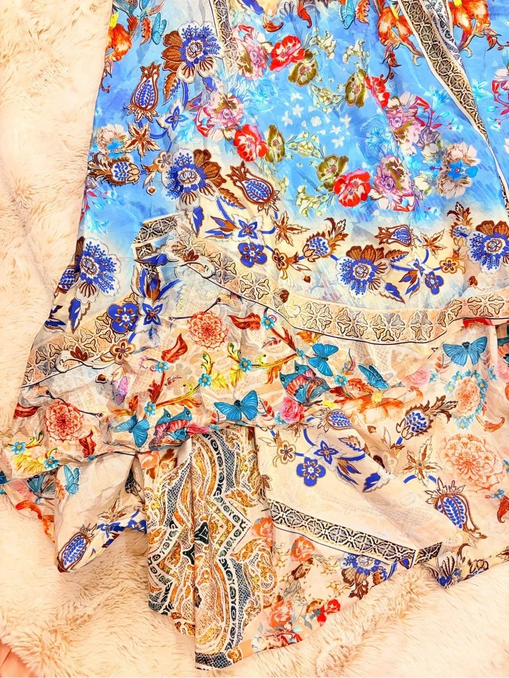 ๐ง๐ผ Y2K Fairycore Sequin Beaded Sakkas Halter Maxi Dress Euro Summer Boho Floral - Picture 5 of 16